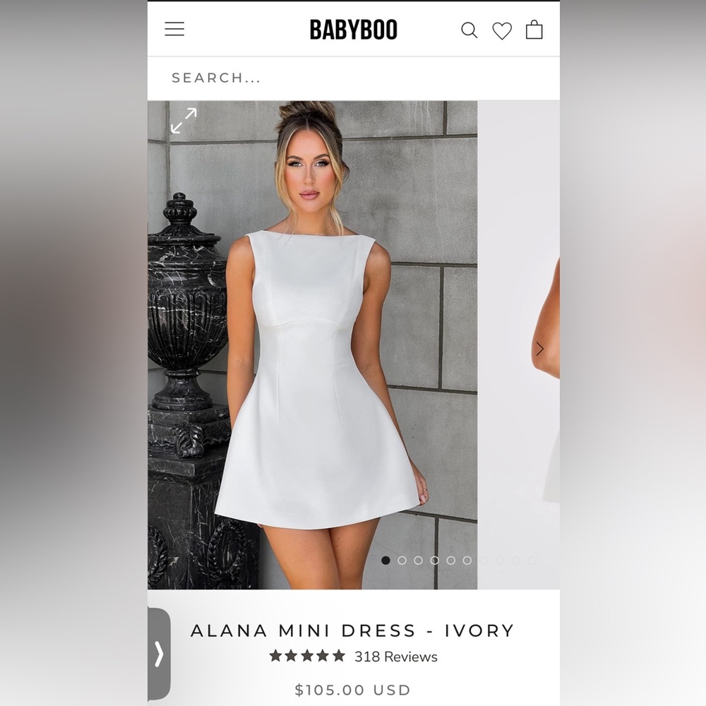 BABYBOO : ALANA MINI DRESS - IVORY